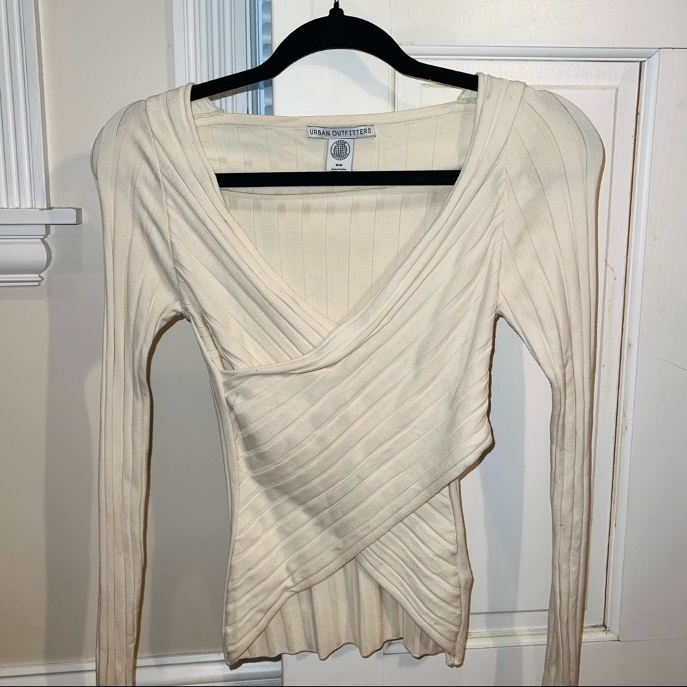 Urban Outfitters Wrap Front Long Sleeve Top
